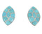 Authentic Sterling Silver And Turquoise Jewelry Post Earrings RS46435